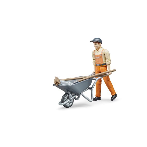 Figurină muncitor întreținere drumuri - Bruder 62130