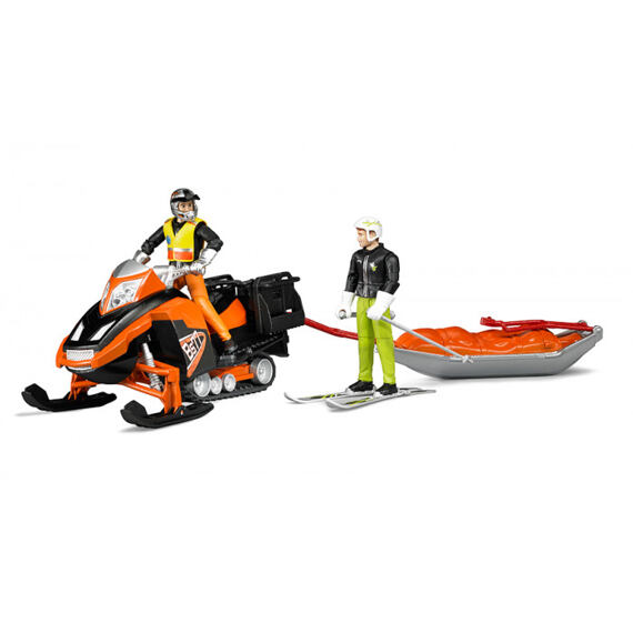 Snowmobil cu șofer, schior, sanie - Bruder 63100 