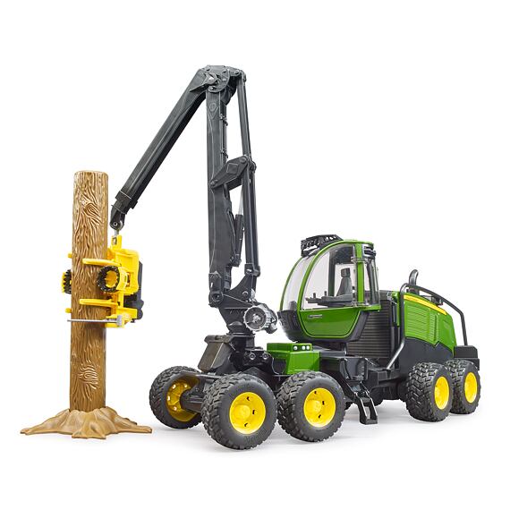 Tractor forestier John Deere 1270G, cu graifăr - Bruder 2135