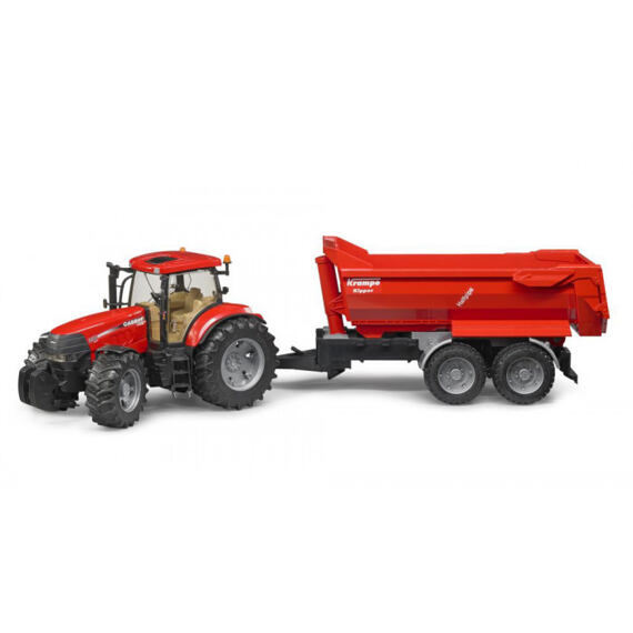 Tractor Case Puma CVX 230 cu remorcă Krampe - Bruder 3099
