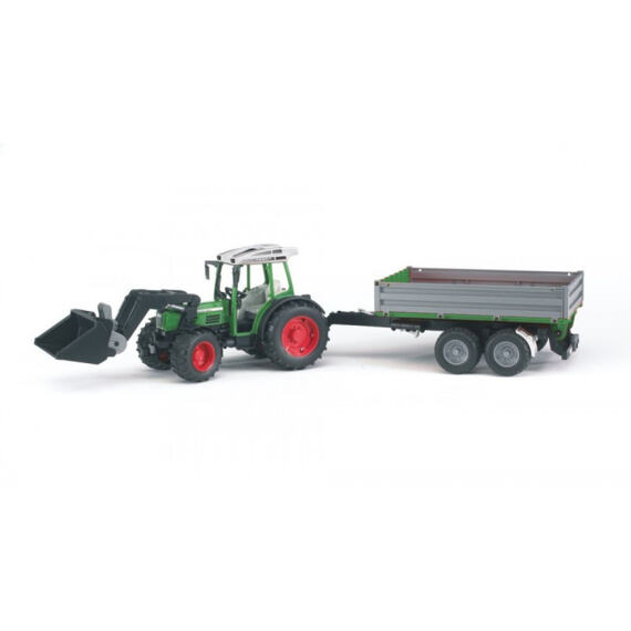 Tractor Fendt Farmer 209 S cu încărcător frontal + remorcă basculantă - Bruder 1999